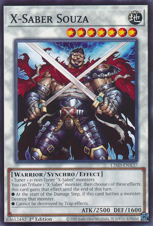 X-Saber Souza L26D-ENX37 card from Legendary Modern Decks 2026