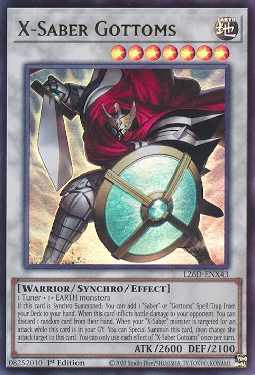X-Saber Gottoms L26D-ENX43 card from Legendary Modern Decks 2026