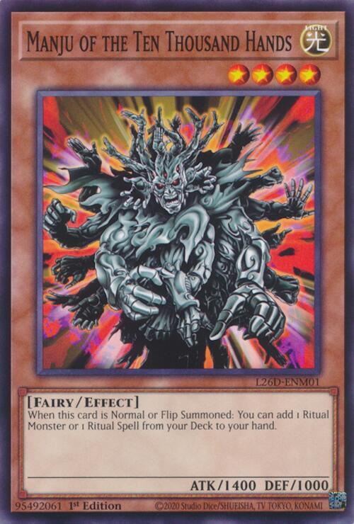 Manju of the Ten Thousand Hands L26D-ENM01 card from Legendary Modern Decks 2026