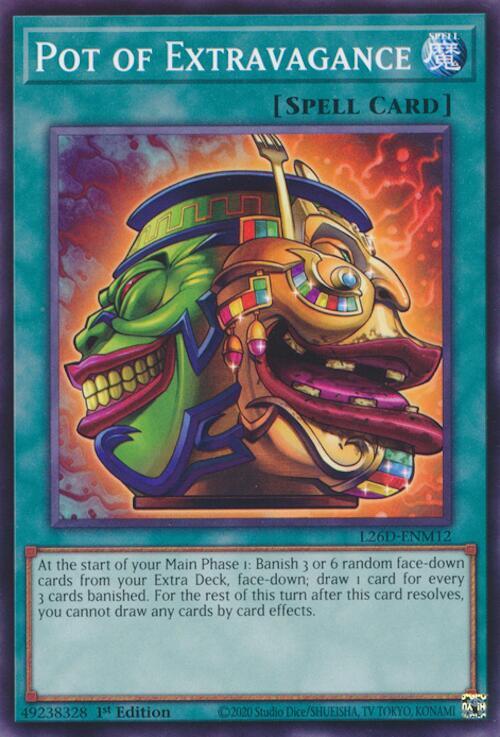 Pot of Extravagance L26D-ENM12 card from Legendary Modern Decks 2026