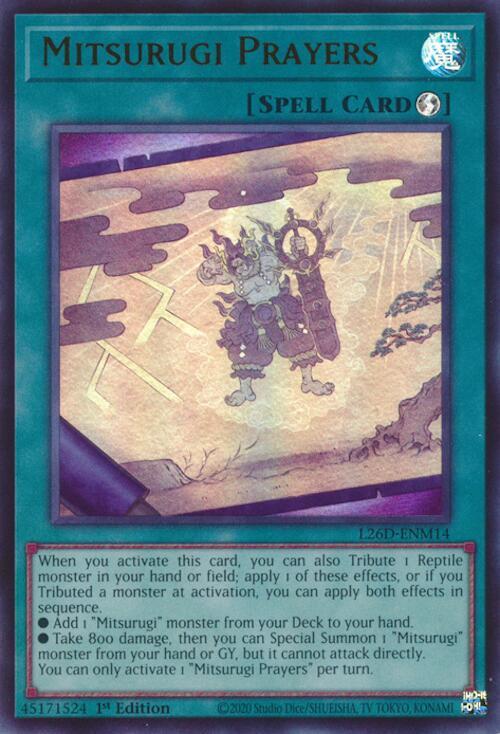 Mitsurugi Prayers (Ultra Rare) L26D-ENM14 card from Legendary Modern Decks 2026