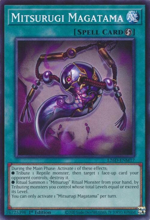 Mitsurugi Magatama L26D-ENM17 card from Legendary Modern Decks 2026