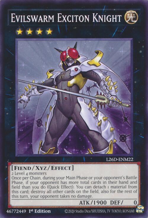 Evilswarm Exciton Knight L26D-ENM22 card from Legendary Modern Decks 2026