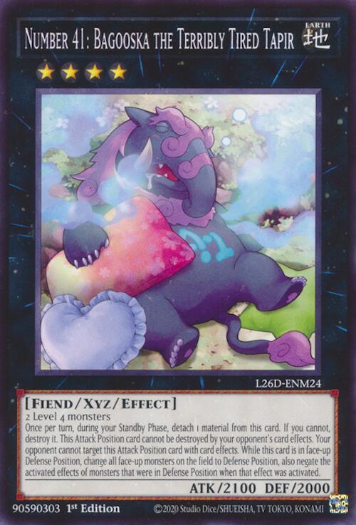 Number 41: Bagooska the Terribly Tired Tapir L26D-ENM24 card from Legendary Modern Decks 2026