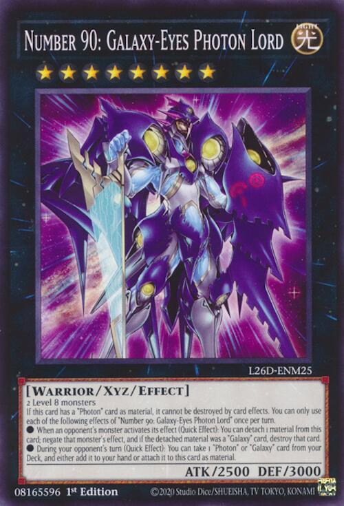 Number 90: Galaxy-Eyes Photon Lord L26D-ENM25 card from Legendary Modern Decks 2026