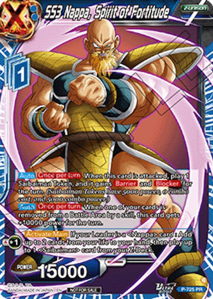 SS3 Nappa, Spirit of Fortitude (Ultra-Bout Series Tournament Pack Vol.2) P-725 card from Tournament Promotion Cards