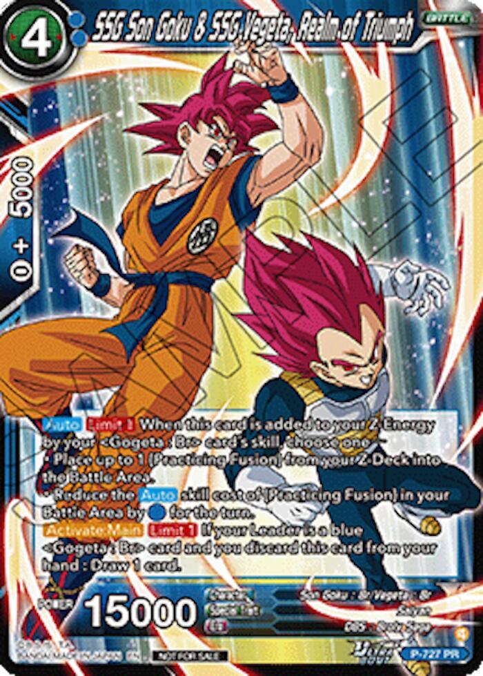 SSG Son Goku & SSG Vegeta, Realm of Triumph (Ultra-Bout Series Tournament Pack Vol.2) P-727 card from Tournament Promotion Cards