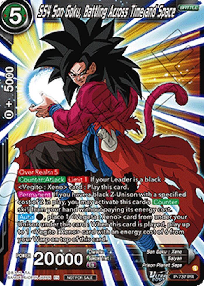SS4 Son Goku, Battling Across Time and Space (Ultra-Bout Series Tournament Pack Vol.2) P-737 card from Tournament Promotion Cards