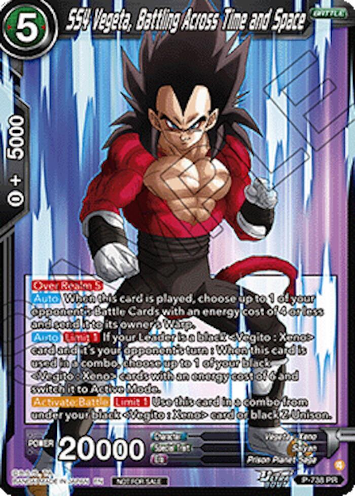 SS4 Vegeta, Battling Across Time and Space (Ultra-Bout Series Tournament Pack Vol.2) P-738 card from Tournament Promotion Cards