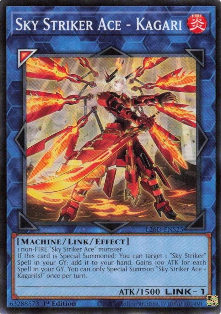 Sky Striker Ace - Kagari (Alternate Art) L26D-ENS25 card from Legendary Modern Decks 2026