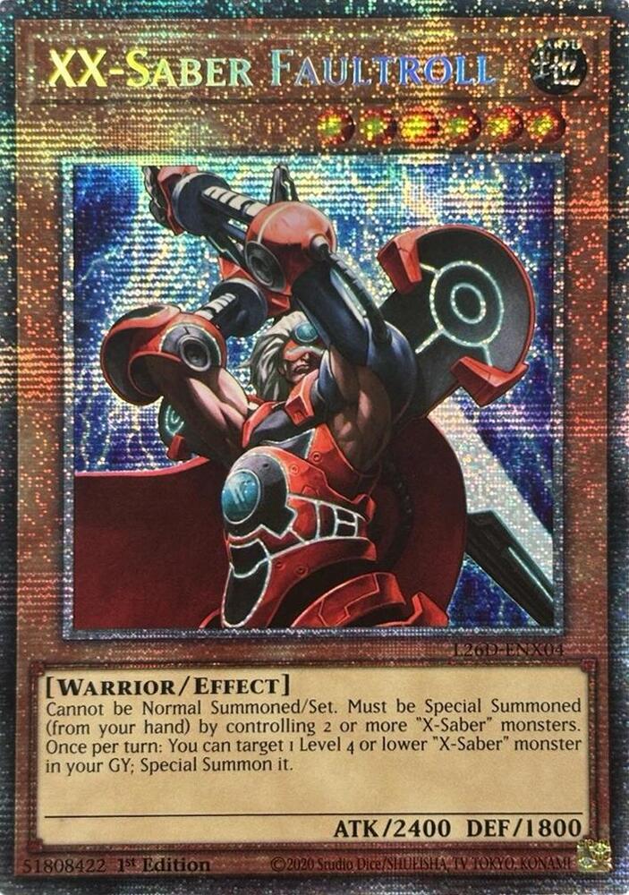 XX-Saber Faultroll (Starlight Rare) L26D-ENX04 card from Legendary Modern Decks 2026