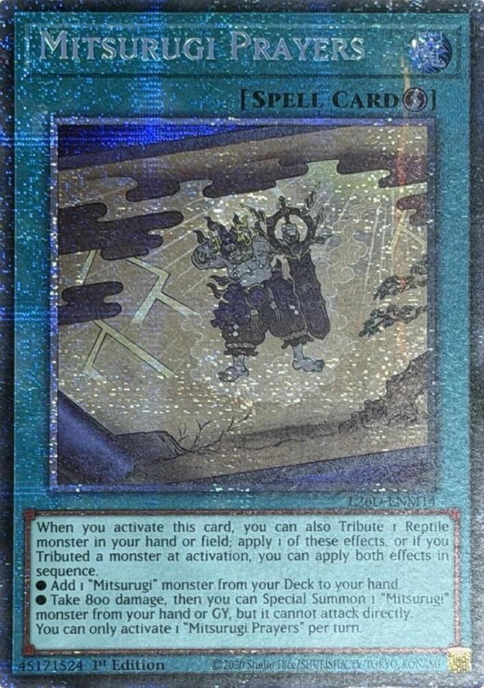 Mitsurugi Prayers (Starlight Rare) L26D-ENM14 card from Legendary Modern Decks 2026