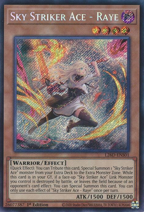 Sky Striker Ace - Raye (Alternate Art) (Secret Rare) L26D-ENS01 card from Legendary Modern Decks 2026