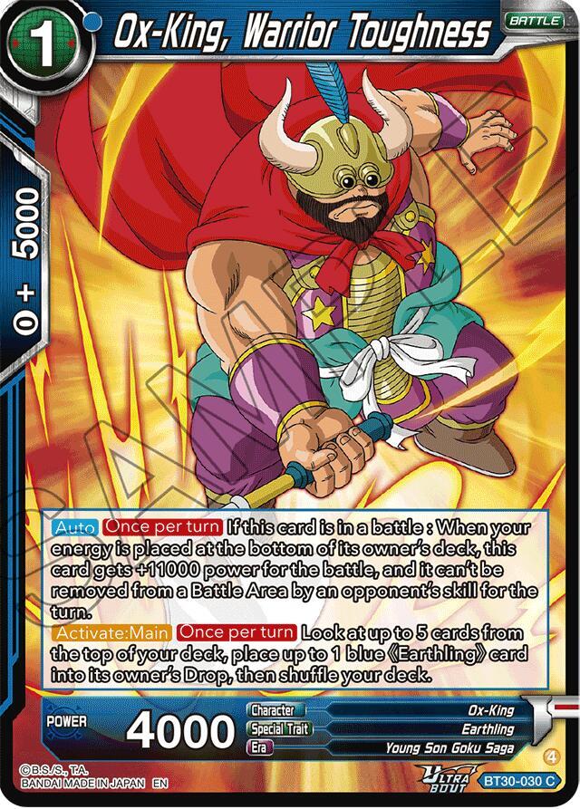 Ox-King, Warrior Toughness BT30-030 card from Three Glorious Fighters