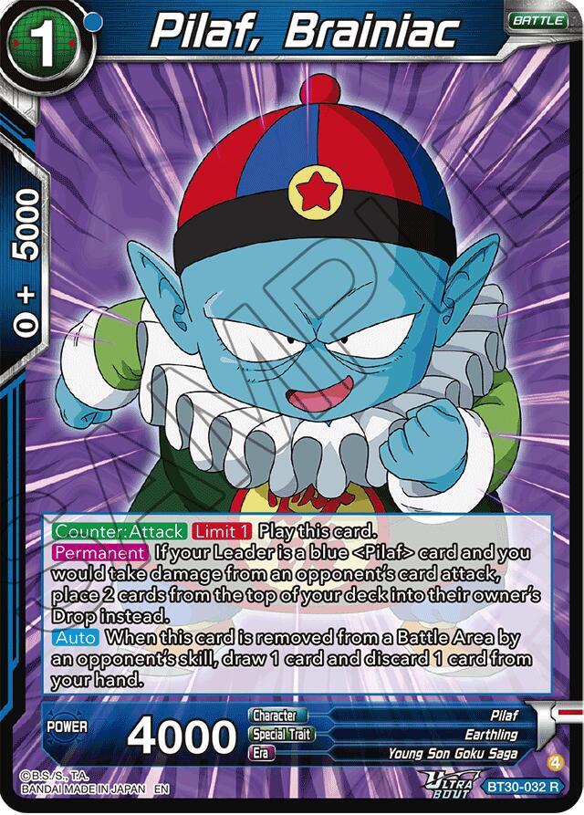 Pilaf, Brainiac BT30-032 card from Three Glorious Fighters