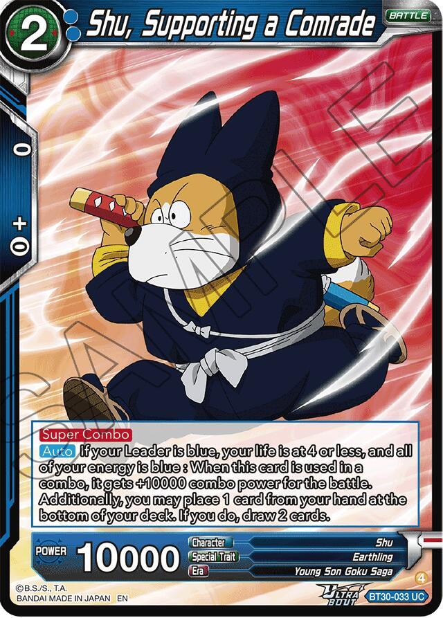 Shu, Supporting a Comrade BT30-033 card from Three Glorious Fighters