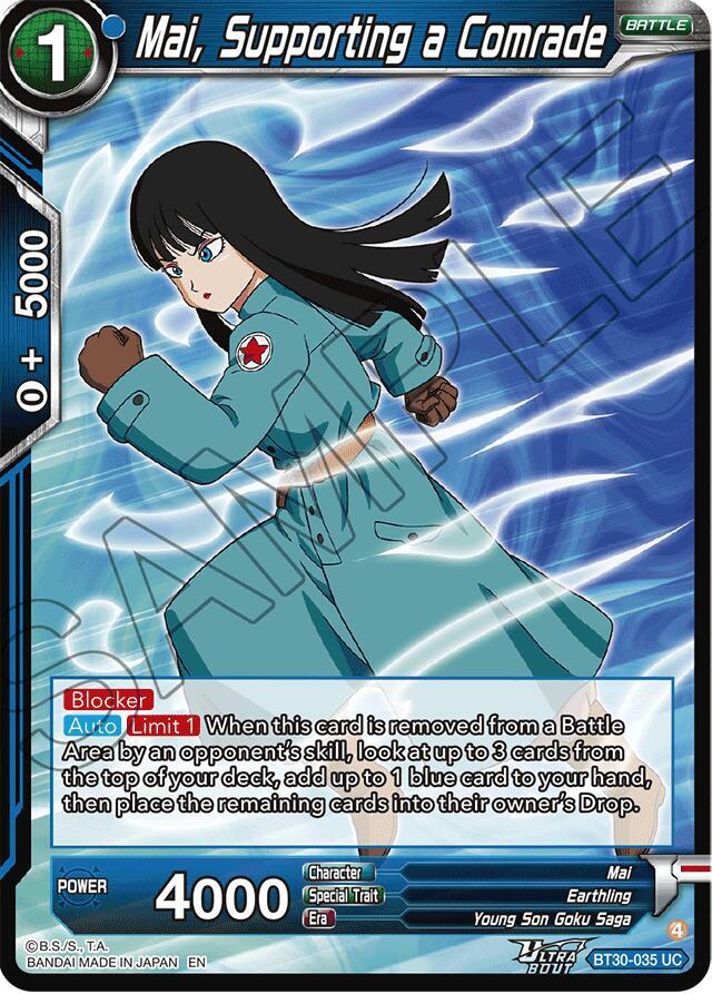 Mai, Supporting a Comrade BT30-035 card from Three Glorious Fighters