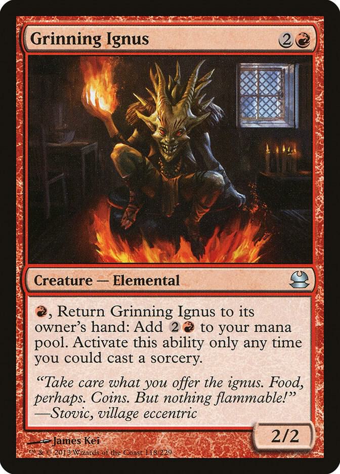 Grinning Ignus 118 card from Modern Masters