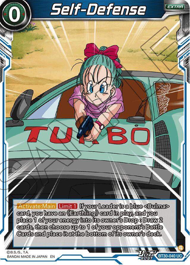 Self-Defense BT30-040 card from Three Glorious Fighters