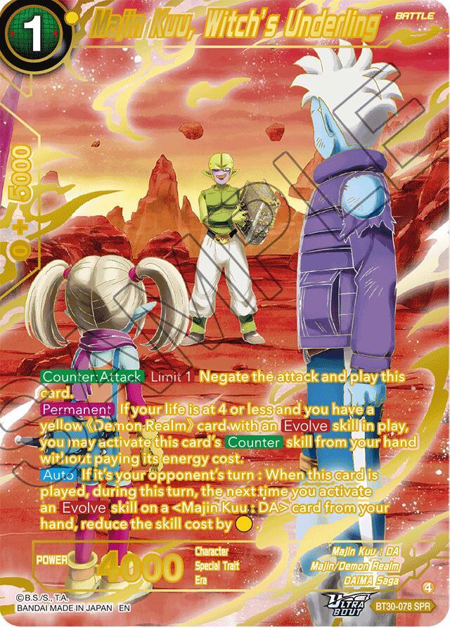 Majin Kuu, Witch's Underling (SPR) BT30-078 card from Three Glorious Fighters