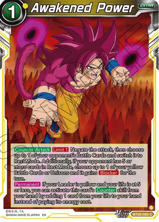 Awakened Power BT30-080 card from Three Glorious Fighters
