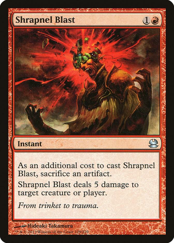 Shrapnel Blast 129 card from Modern Masters