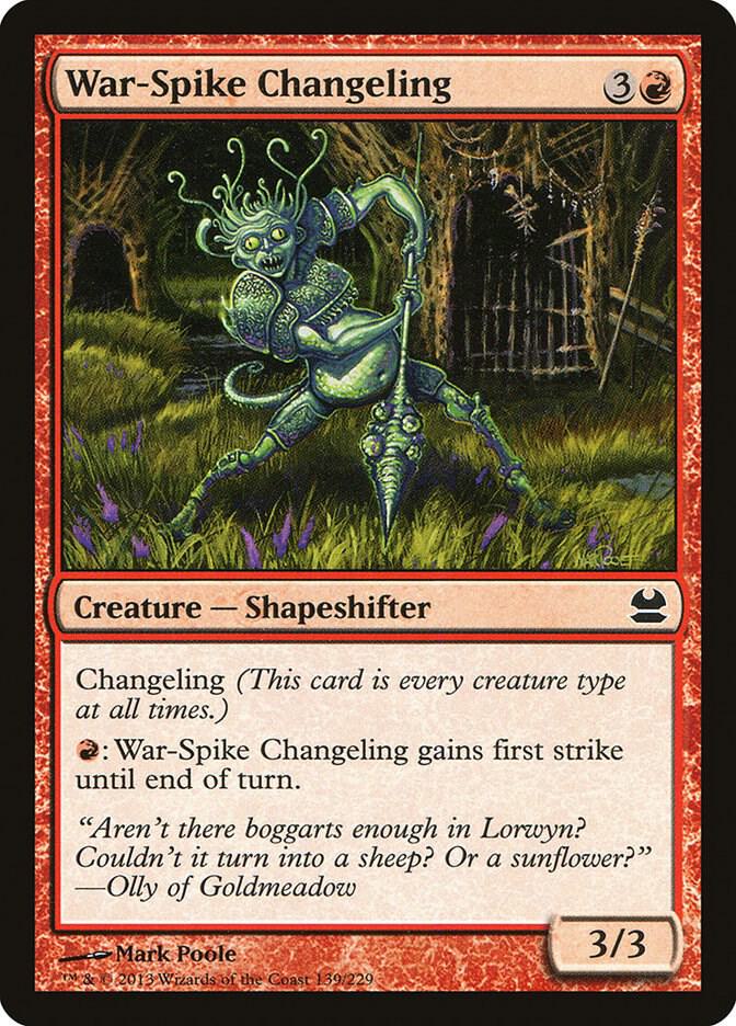 War-Spike Changeling 139 card from Modern Masters