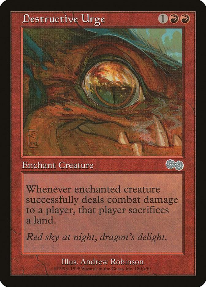 Destructive Urge 180 card from Urza's Saga