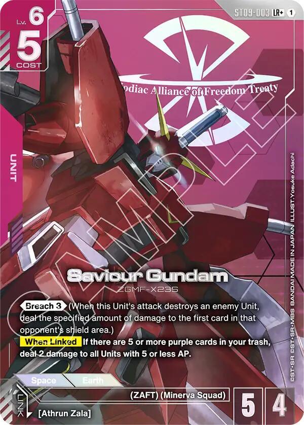 Saviour Gundam (LR+) ST09-003 card from Starter Deck 09: Destiny Ignition