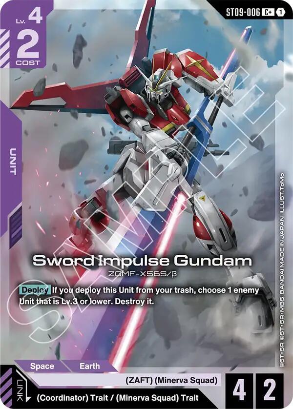 Sword Impulse Gundam (C+) ST09-006 card from Starter Deck 09: Destiny Ignition