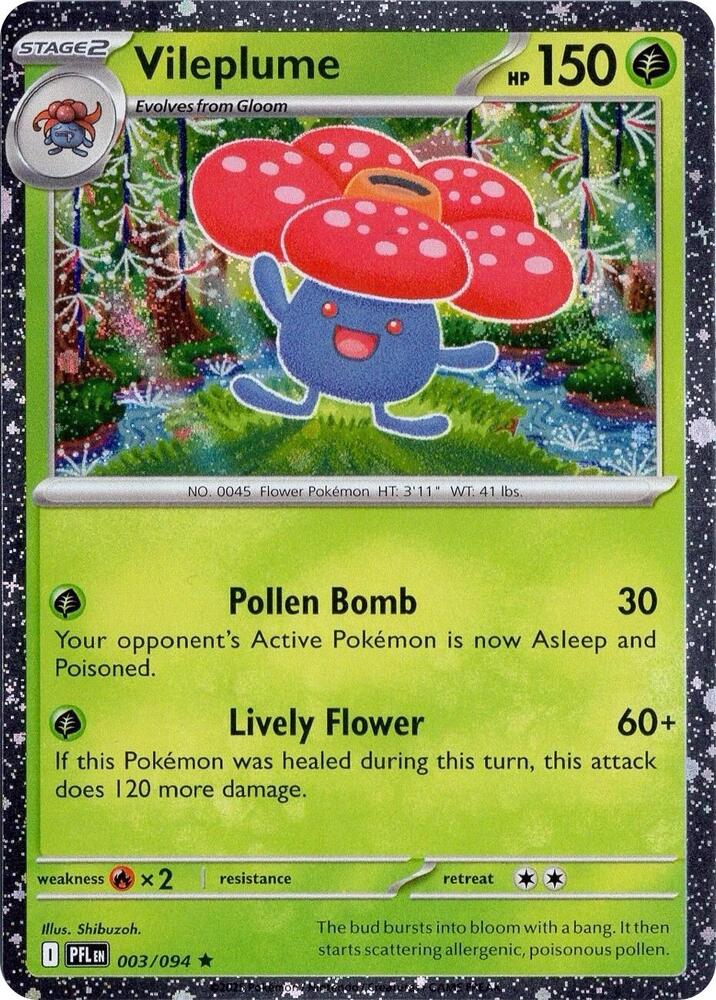 Vileplume (Cosmos Holo) 003/094 card from Miscellaneous Cards & Products