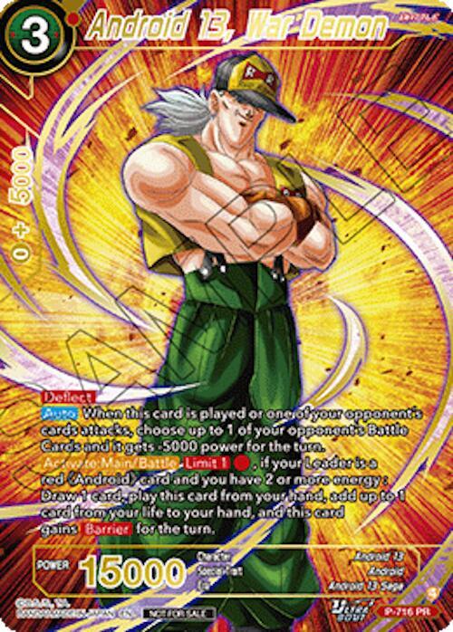Android 13, War Demon (Gold-Stamped) P-716 card from Promotion Cards