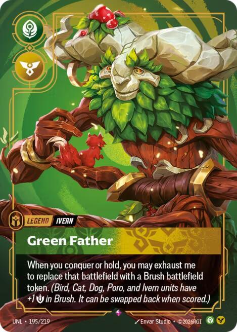 Ivern - Green Father 195/219 card from Unleashed
