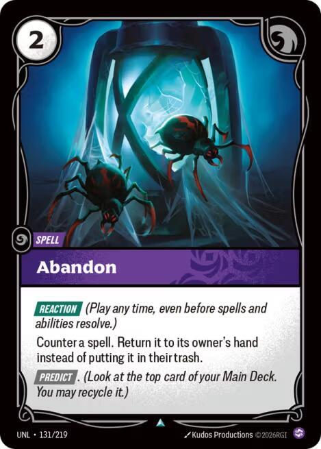 Abandon 131/219 card from Unleashed