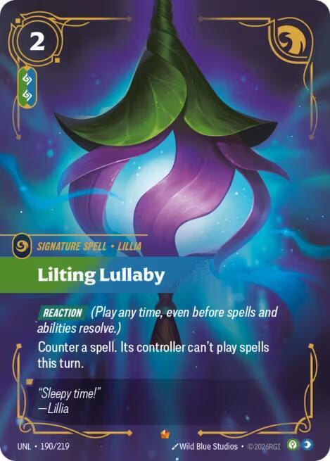 Lilting Lullaby 190/219 card from Unleashed