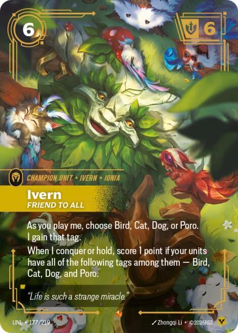 Ivern - Friend to All 177/219 card from Unleashed