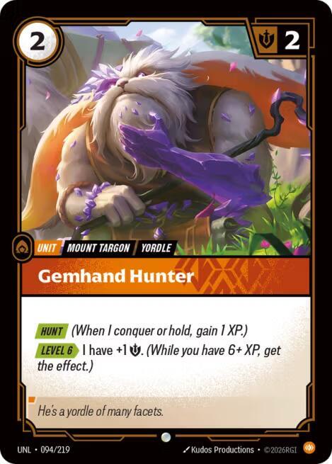 Gemhand Hunter 094/219 card from Unleashed