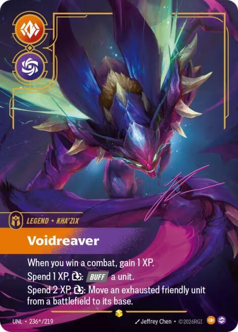 Kha'Zix - Voidreaver (Signature) 236*/219 card from Unleashed
