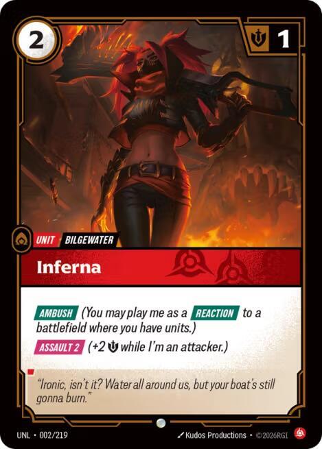 Inferna 002/219 card from Unleashed