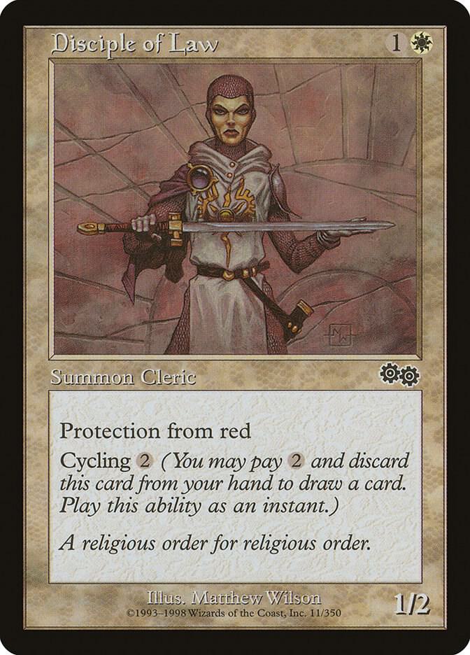 Disciple of Law 11 card from Urza's Saga