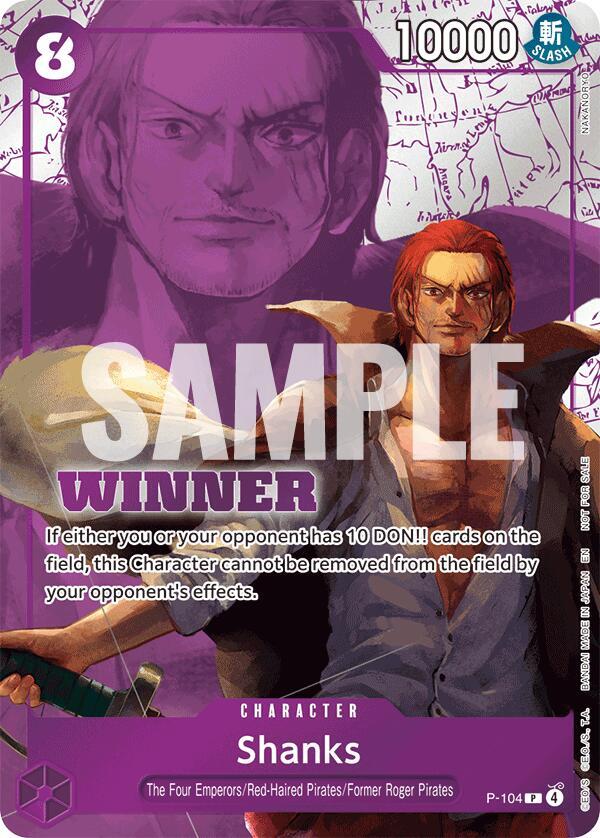 Shanks (Winner Pack 2026 Vol. 2) P-104 card from One Piece Promotion Cards