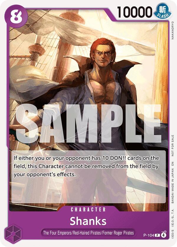 Shanks (Tournament Pack 2026 Vol. 2) P-104 card from One Piece Promotion Cards