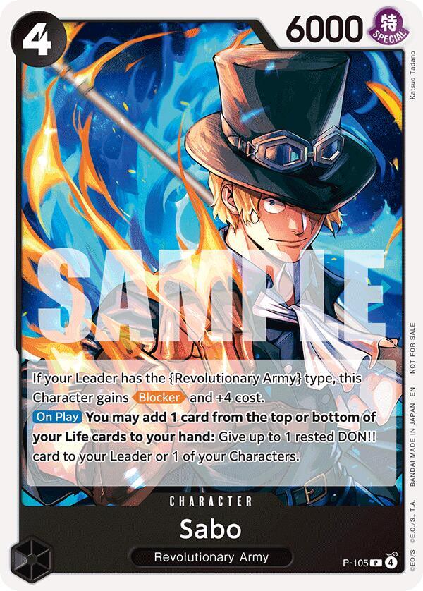 Sabo (Tournament Pack 2026 Vol. 2) P-105 card from One Piece Promotion Cards