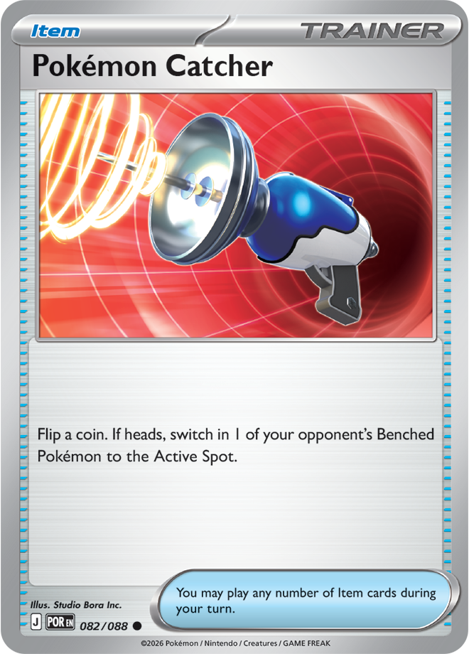 Pokemon Catcher 082/088 card from ME03: Perfect Order