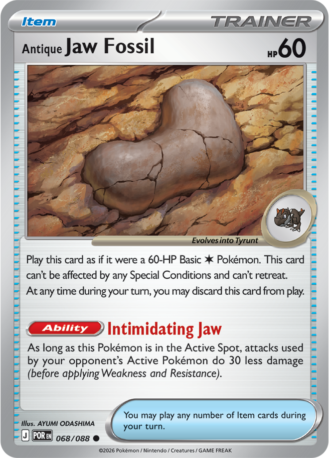 Antique Jaw Fossil 068/088 card from ME03: Perfect Order