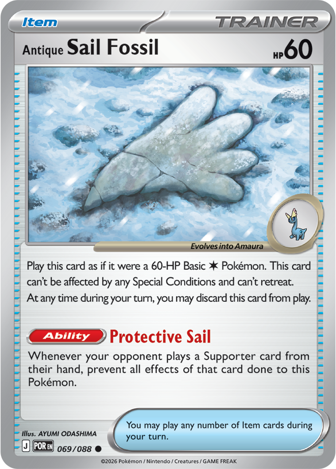 Antique Sail Fossil 069/088 card from ME03: Perfect Order