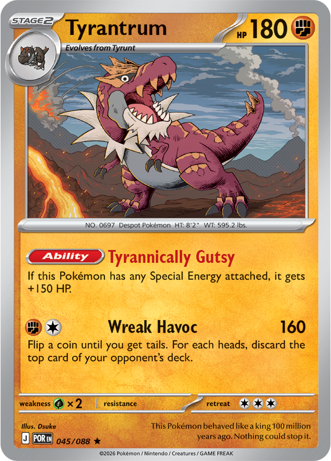 Tyrantrum 045/088 card from ME03: Perfect Order
