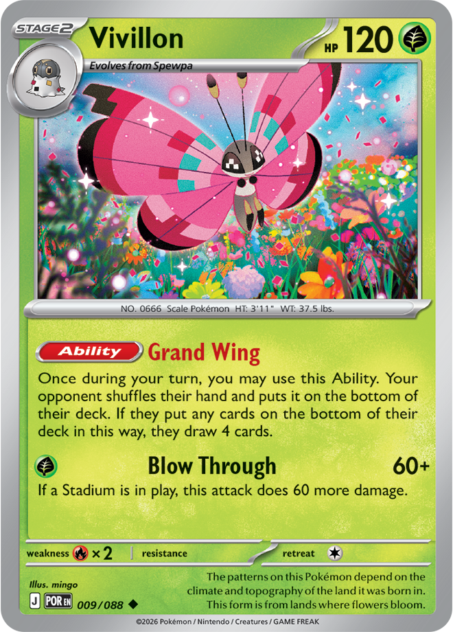 Vivillon 009/088 card from ME03: Perfect Order