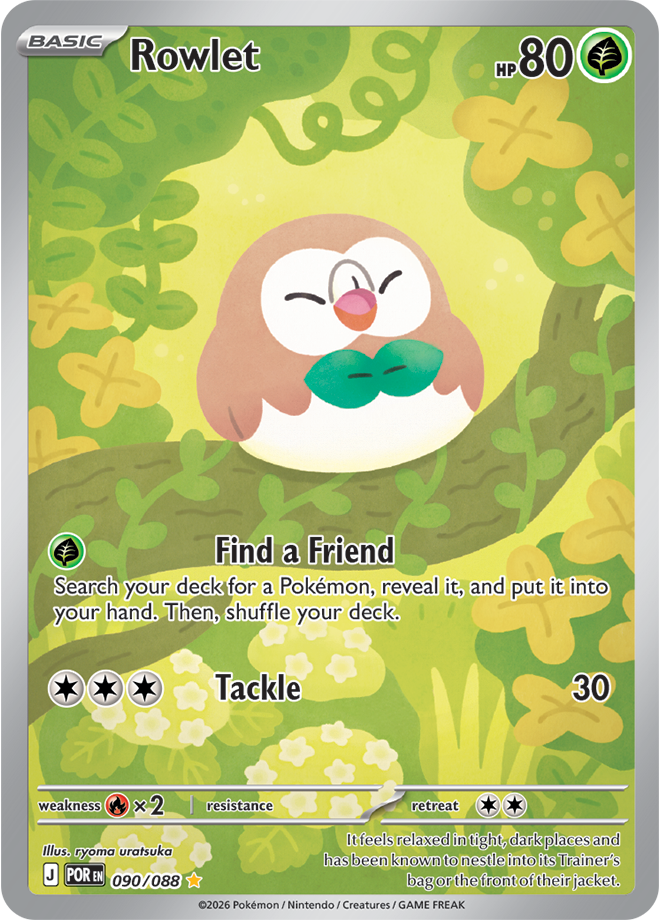 Rowlet 090/088 card from ME03: Perfect Order
