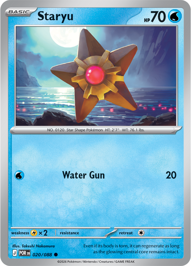 Staryu 020/088 card from ME03: Perfect Order